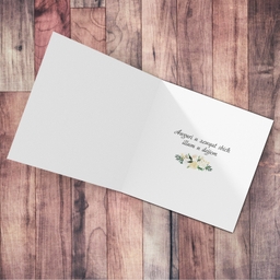 A petite photo birthday card for Niece with white florals in Maltese