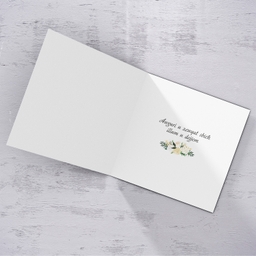 A petite photo birthday card for someone dear with white florals in Maltese