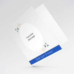 Elegant father's day photo card  in Maltese with dark blue sash