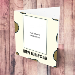 Photo father's day card in cream background (English)