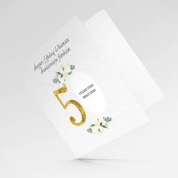 50 years - Elegant 50 years anniversary photo card in Maltese