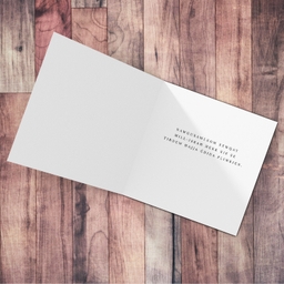 Elegant Wedding Card with golden line in English