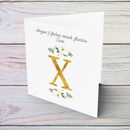 Elegant birthday card with dainty flowers personalisable in Maltese  (Can be personalised with Age or Initial)