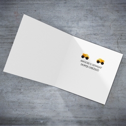 Dumptruck themed birthday card for twins in Maltese (Personalisable)