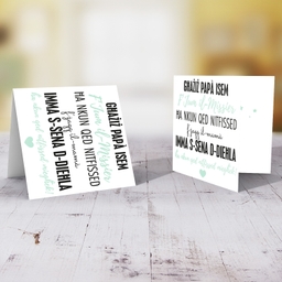 Daddy to be Father's Day card in neutral pastel green and black text in Maltese (Personalisable)