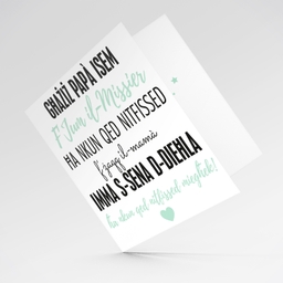 Daddy to be Father's Day card in neutral pastel green and black text in Maltese (Personalisable)