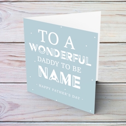 Father's day card for a wonderful daddy to be in English (Personalisable)