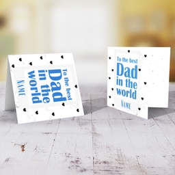 To the best DAD in the world father's day card in English (Personalisable)