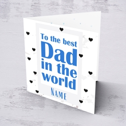 To the best DAD in the world father's day card in English (Personalisable)