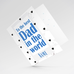 To the best DAD in the world father's day card in English (Personalisable)