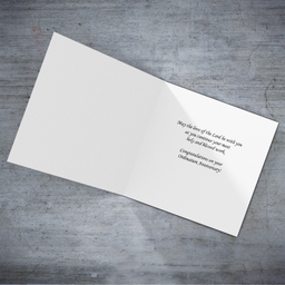 Golden background Ordination Anniversary greeting card in English (Personalisable)