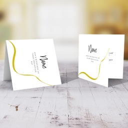 Elegant ordination card with golden line in English (Personalisable & Unisex)