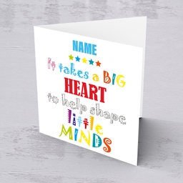 Colourful thank you card for Carer / Teacher / LSE / Childcare in English (Personalisable)