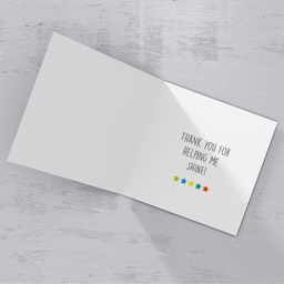 Colourful thank you card for Carer / Teacher / LSE / Childcare in English (Personalisable)