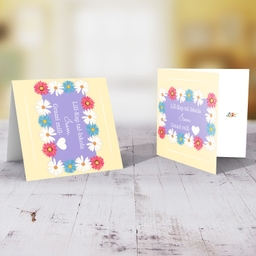 Colourful flowery thank you card for Head of School in Maltese