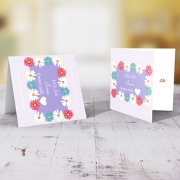 Colourful flowery thank you card for L.S.E. in Maltese