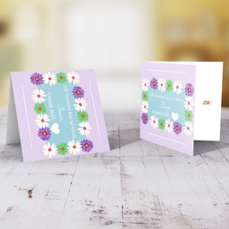 Colourful flowery thank you card for Assistant Head of School in Maltese