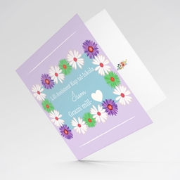 Colourful flowery thank you card for Assistant Head of School in Maltese