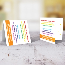 A colourful Thank you card for Carer / Child Care with a special message in English (Personalisable)