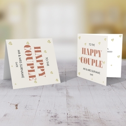 To the happy couple wedding card in English (Personalisable)