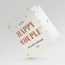 To the happy couple wedding card in English (Personalisable)