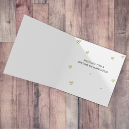 To the happy couple wedding card in English (Personalisable)