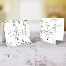 Olive leaves themed wedding card in Maltese (Personalisable) 