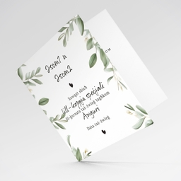 Olive leaves themed wedding card in Maltese (Personalisable) 