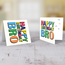 Colourful wording birthday card for brother in English