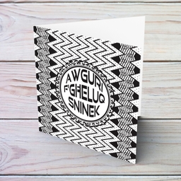 Colouring card with zigzags and dotted background in Maltese