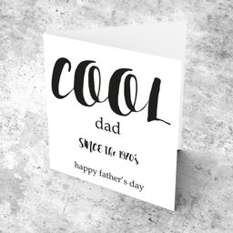 Cool dad since the 1970's Father's Day Card in English