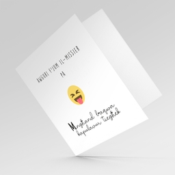 Funny and cheeky emoji father's day card in Maltese