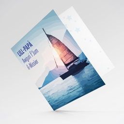 Yacht themed father's day card in Maltese