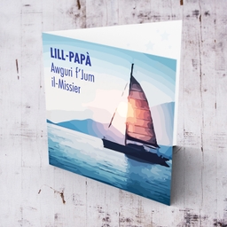 Yacht themed father's day card in Maltese