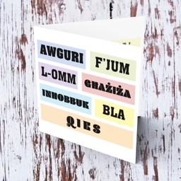 Colourful, modern mother's day card (Plural) in Maltese