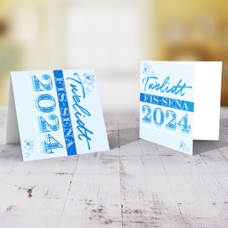 3 colour themed new born card for boys born in 2024 in Maltese