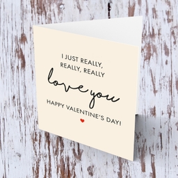 I just really really really love you Valentine's Card in English