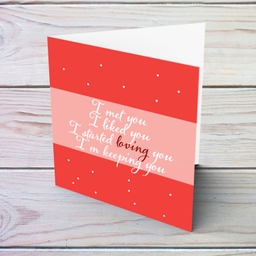 Bright coloured Valentine's Card in English