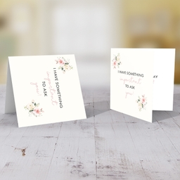 Will you be my Witness card in English with pink florals