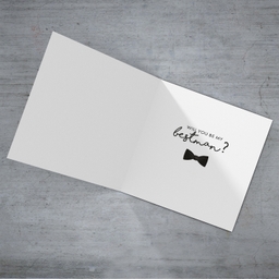 Will you be my best man - bro this is it, suit up...  card in English