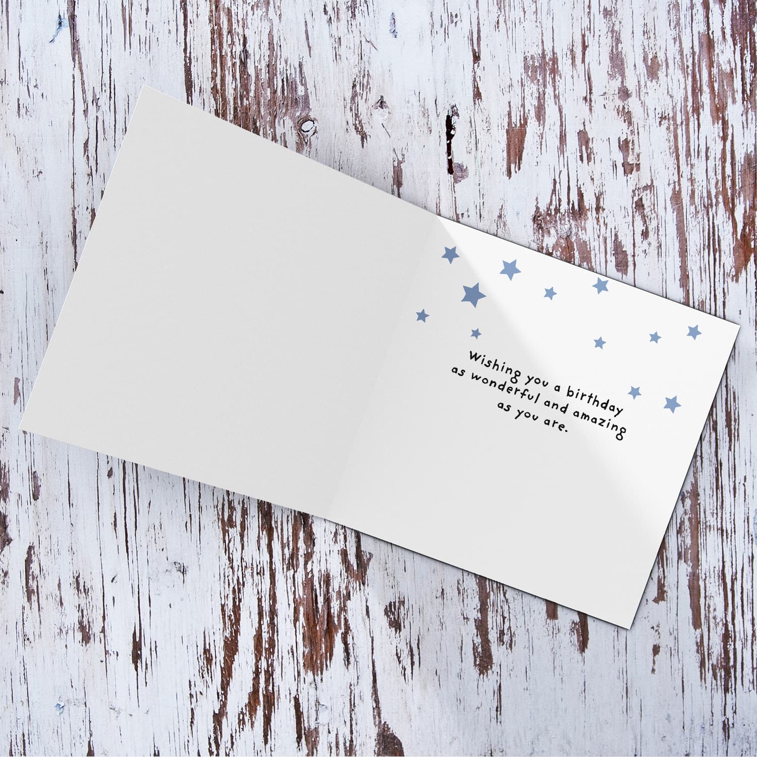 A photo birthday card for brother & uncle featuring a nintendo cartoon design, in a light blue background with scattered white stars in English 