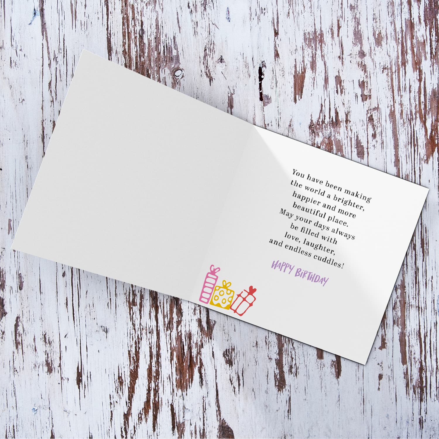 A cute photo birthday card for Daugher in a light purple background with colourful butterflies in English