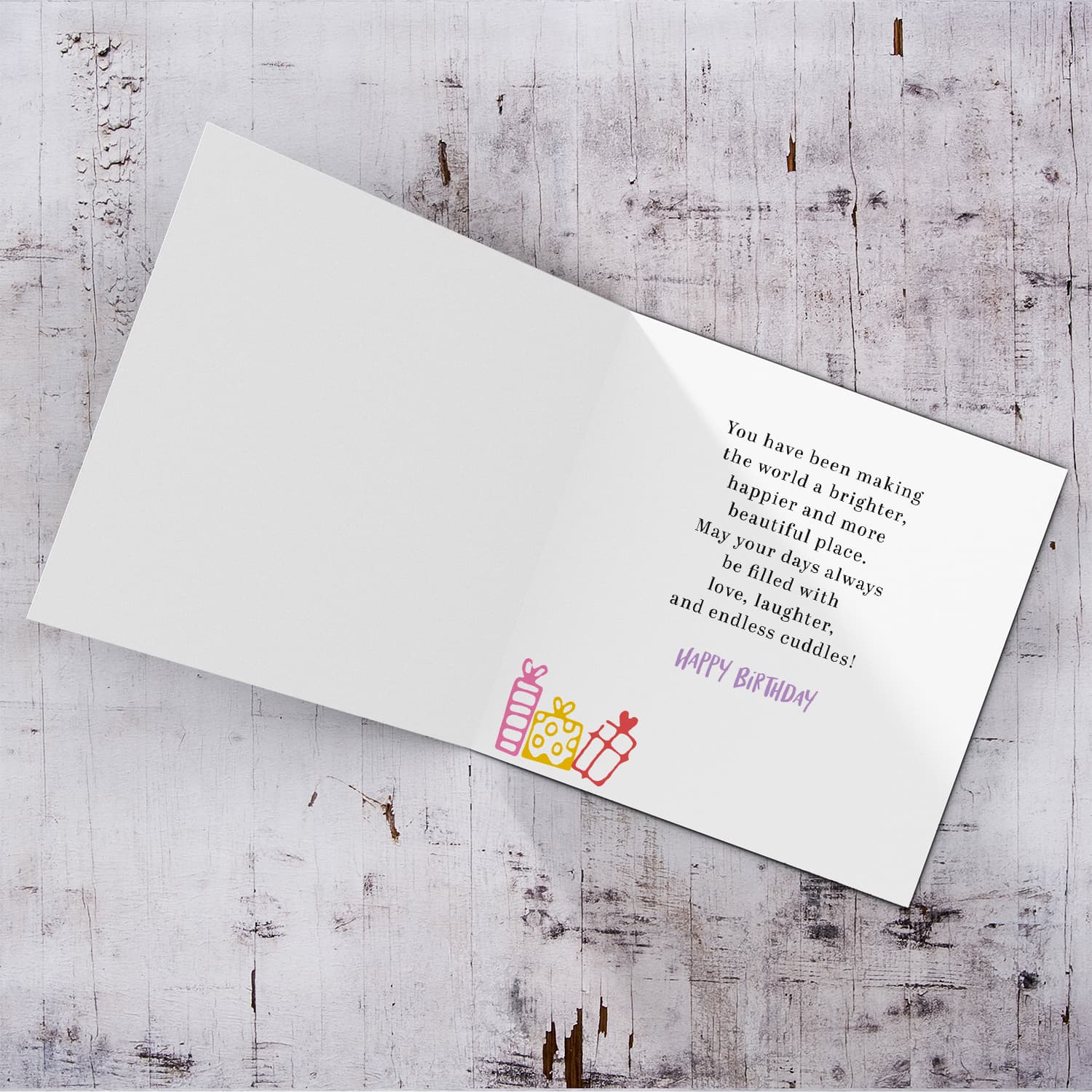 A cute photo birthday card for Granddaughter in a light purple background with colourful butterflies in English