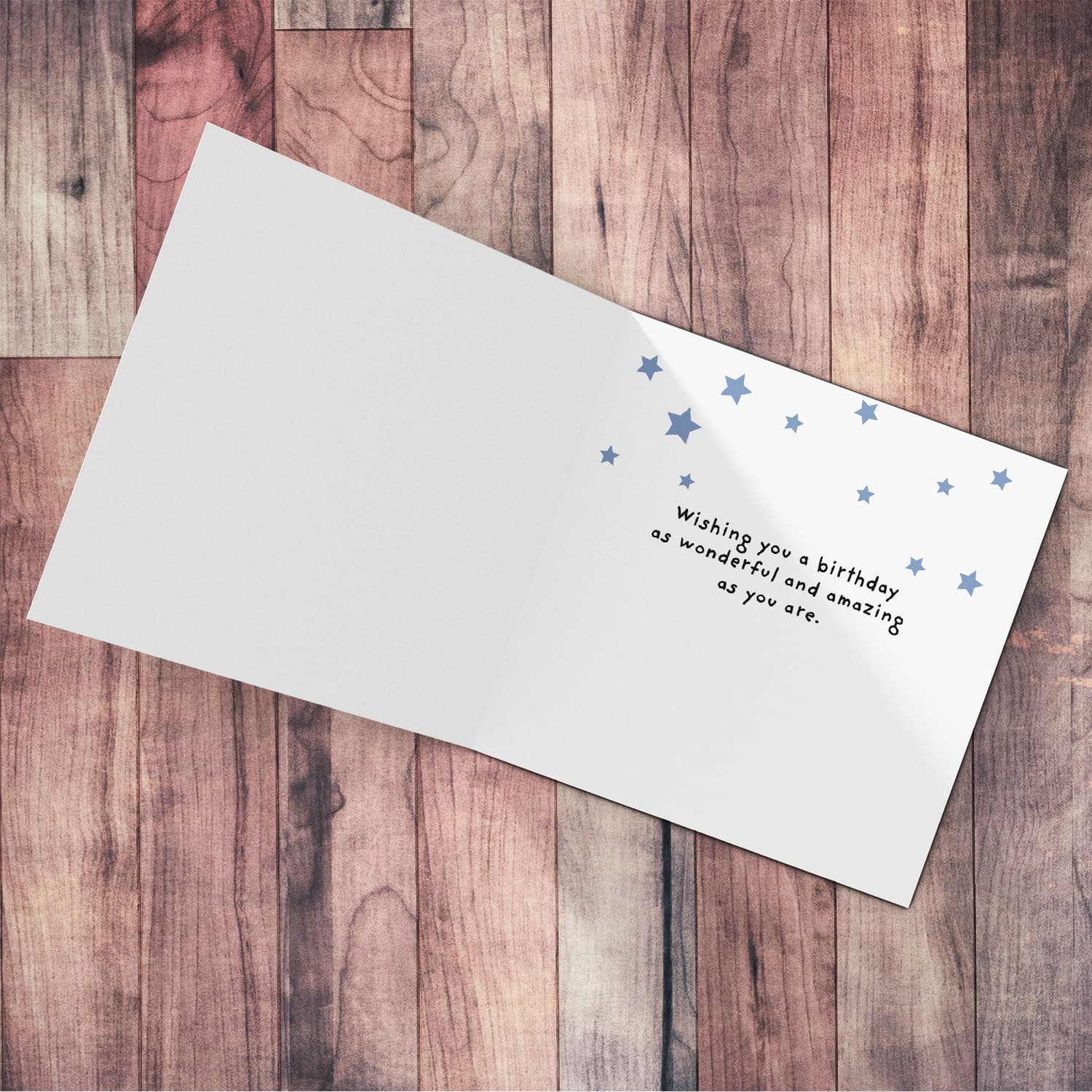 A photo birthday card for husband / hubby featuring a nintendo cartoon design, in a light blue background with scattered white stars in English