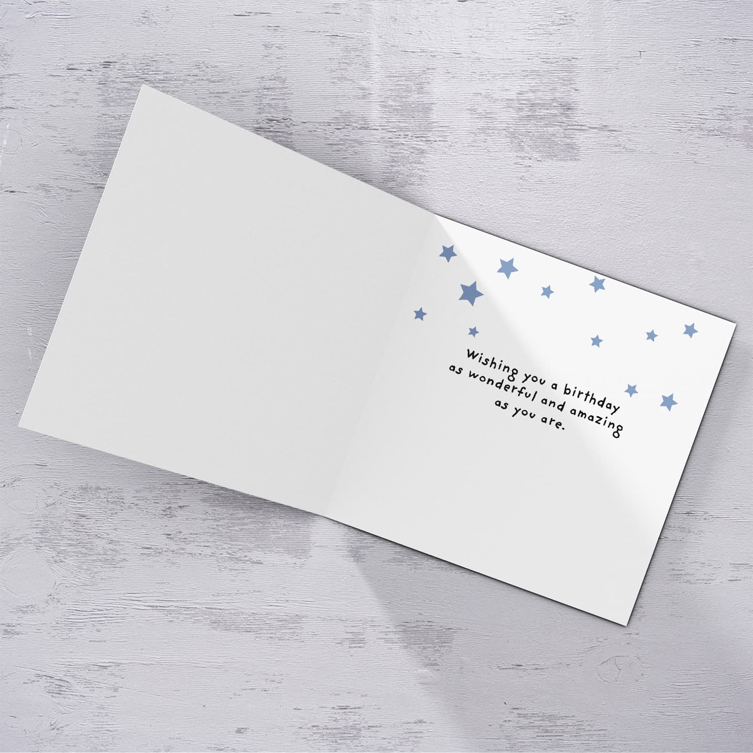 A photo birthday card for nephew featuring a nintendo cartoon design, in a light blue background with scattered white stars in English
