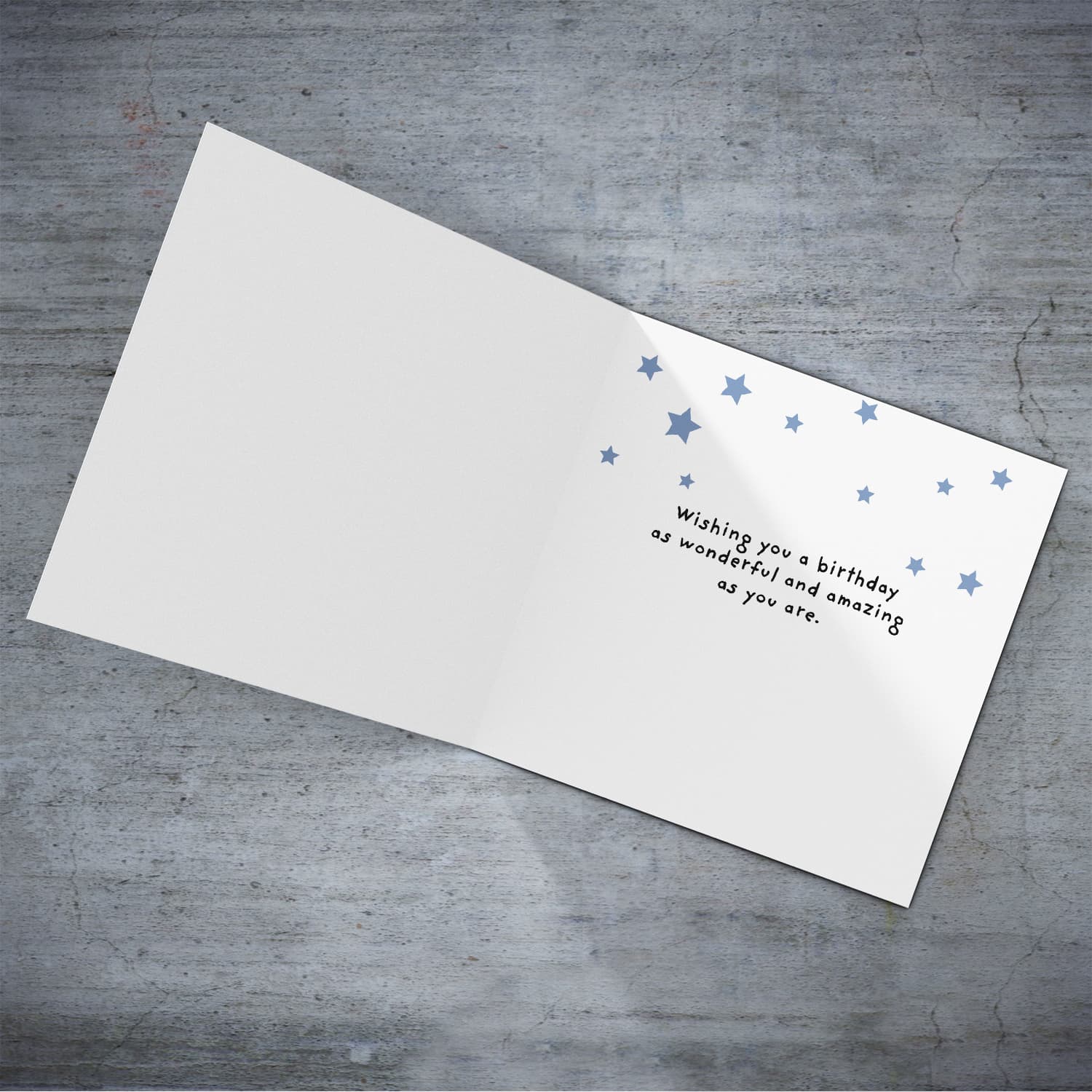 A photo birthday card for uncle featuring a nintendo cartoon design, in a light blue background with scattered white stars in English