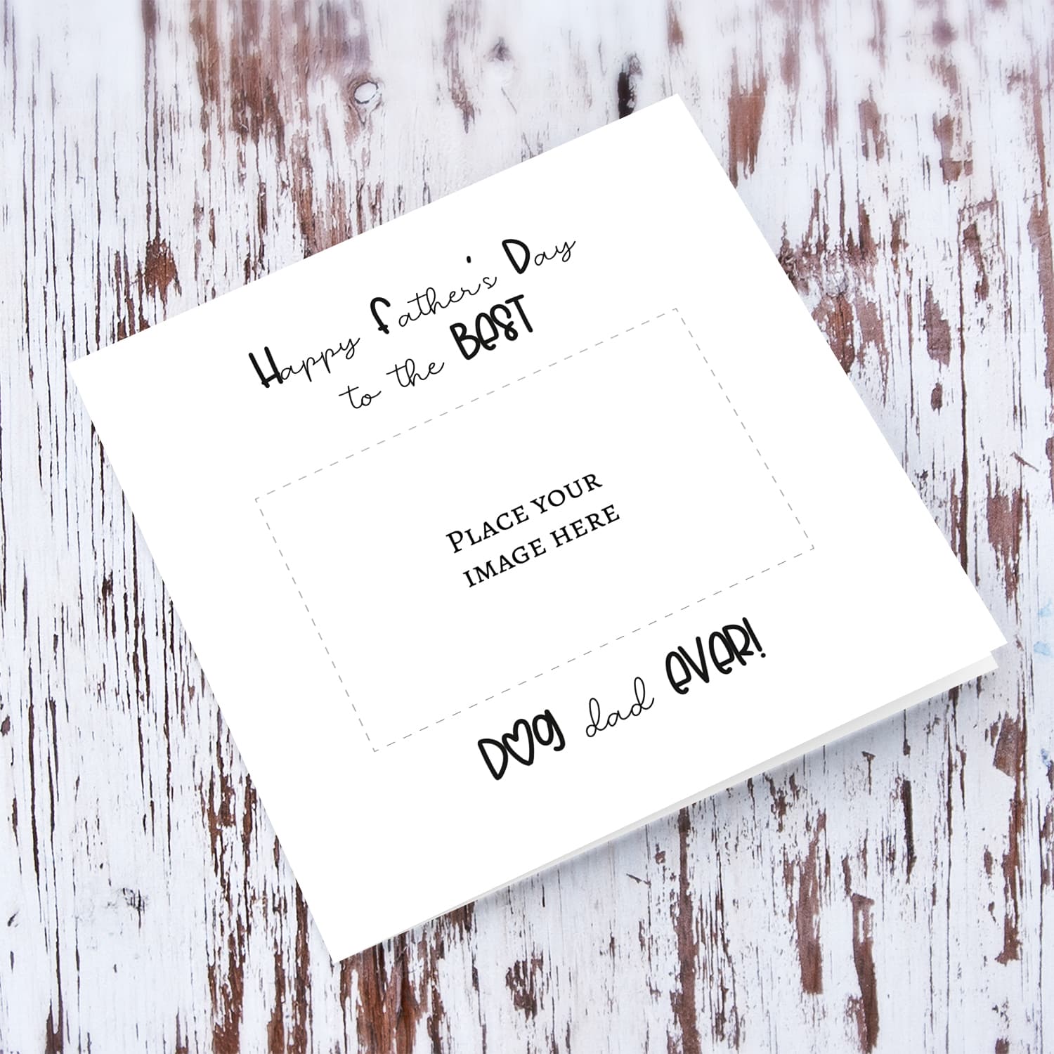 Happy Father's Day to tbe best dog dad ever photo card in English 