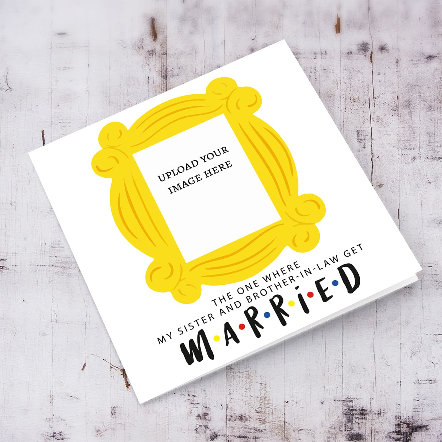 The one where you get married - Photo wedding card for sister & brother-in-law in English 