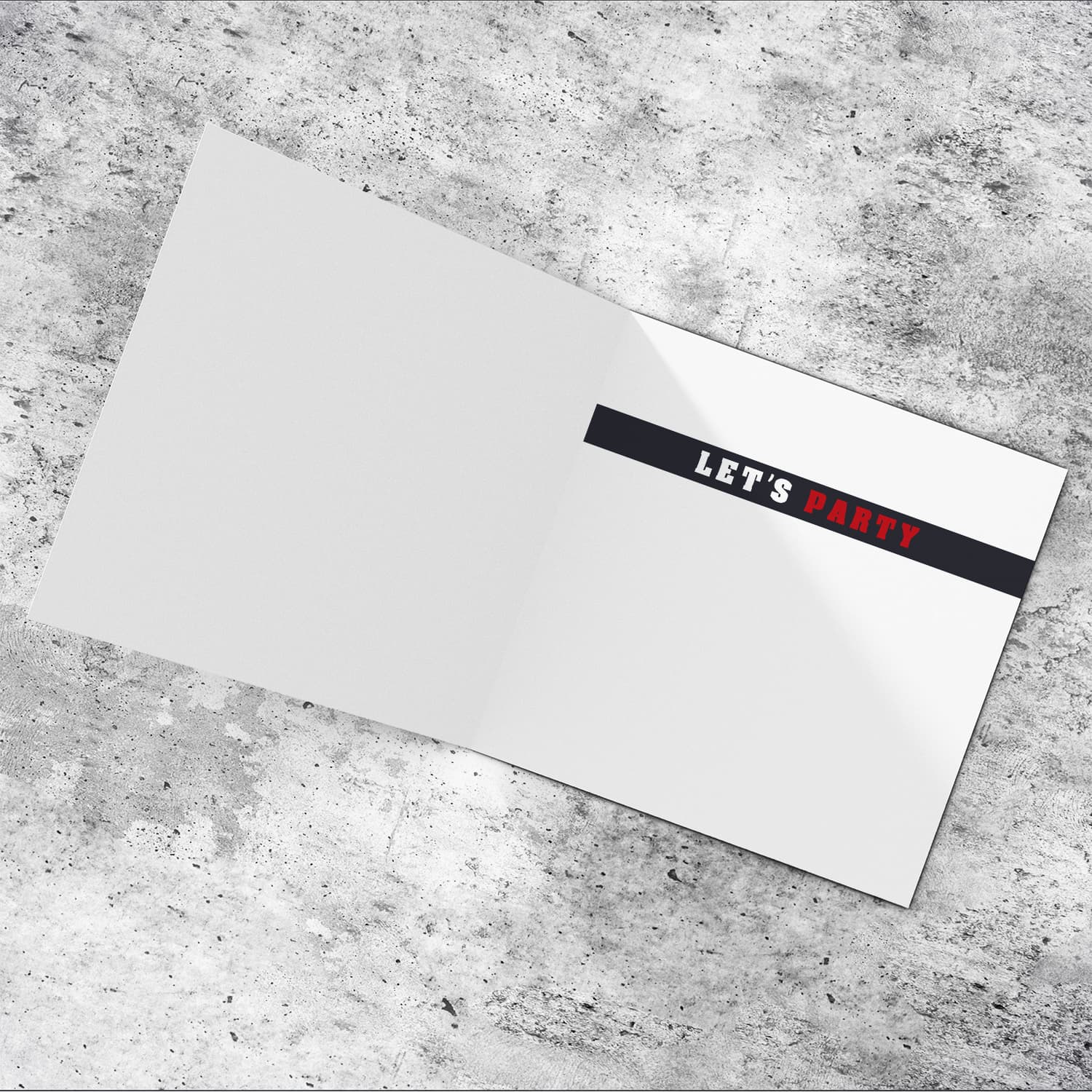 Suit themed bachelor party card in English (Personalisable)