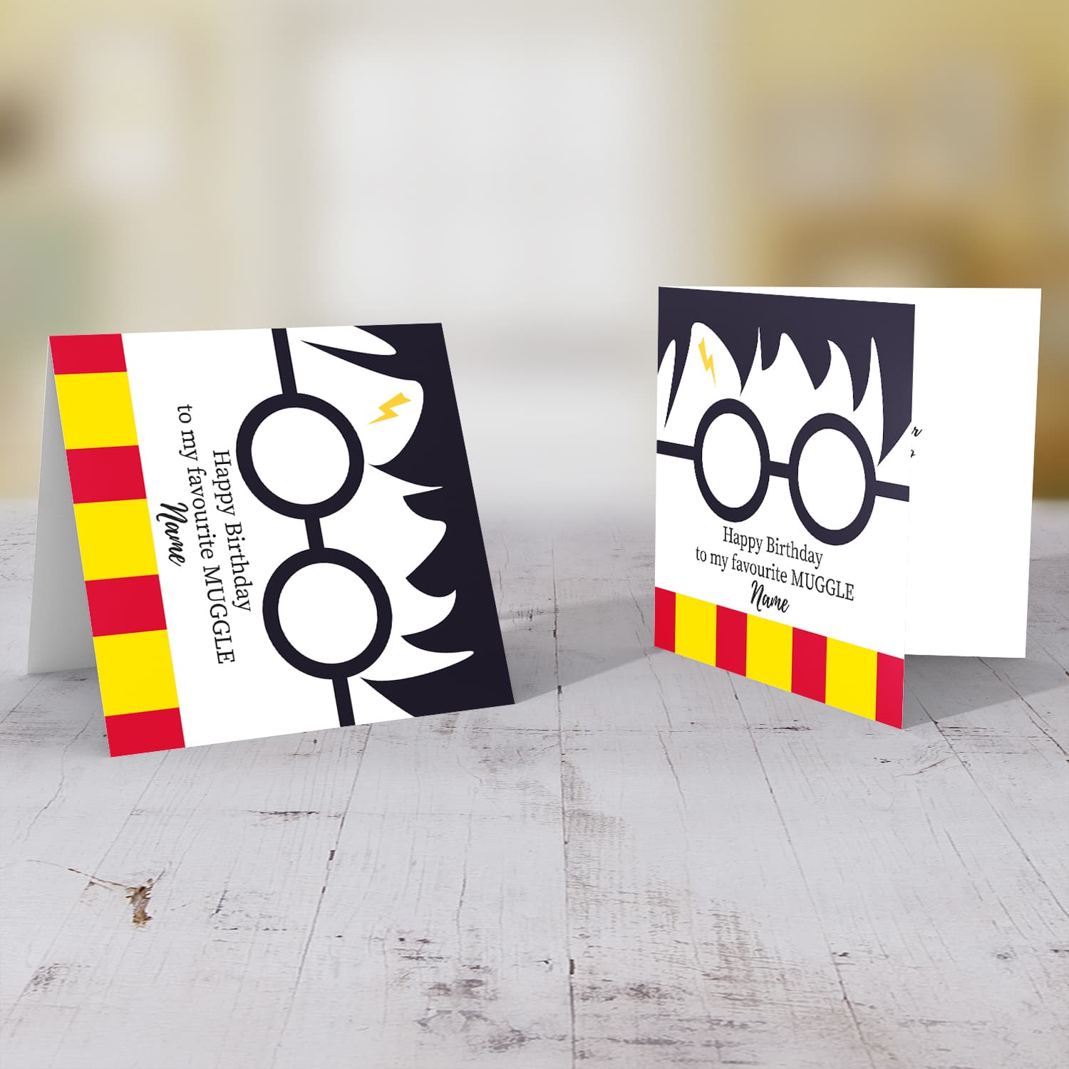 Harry potter themed birthday card in English (Personalisable)